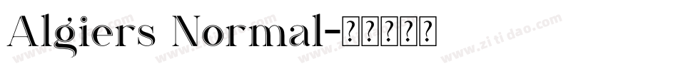 Algiers Normal字体转换